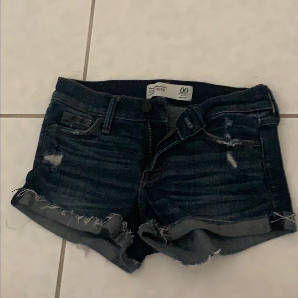 low rise jean shorts